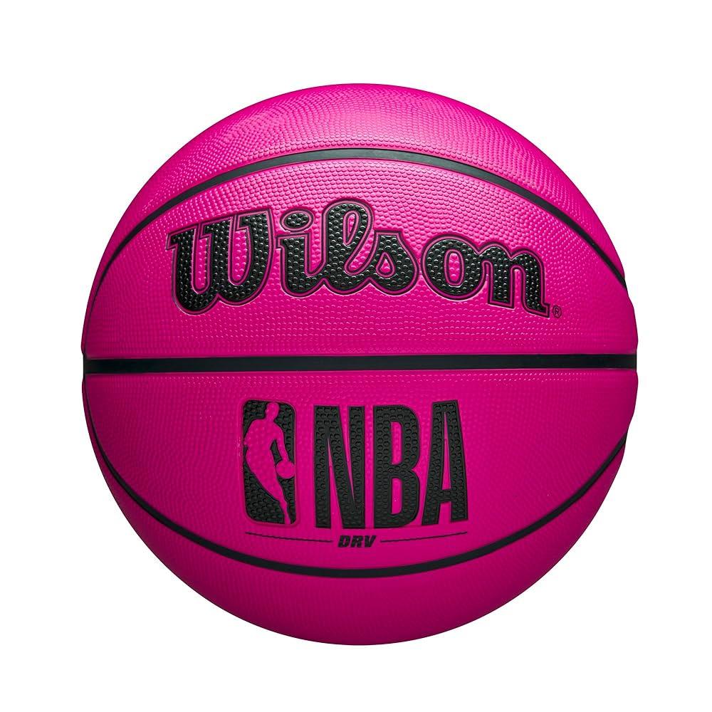 WILSON NBA DRV 야외 농구공 펌프 포함 - 핑크 사이즈 15.2-72.4cm(6-28.5인치)