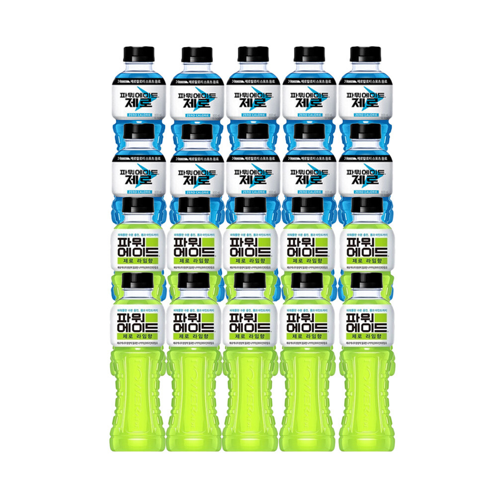 [오늘출발] 파워에이드 제로 600ml 10개+파워에이드 제로 라임향 600ml 10개