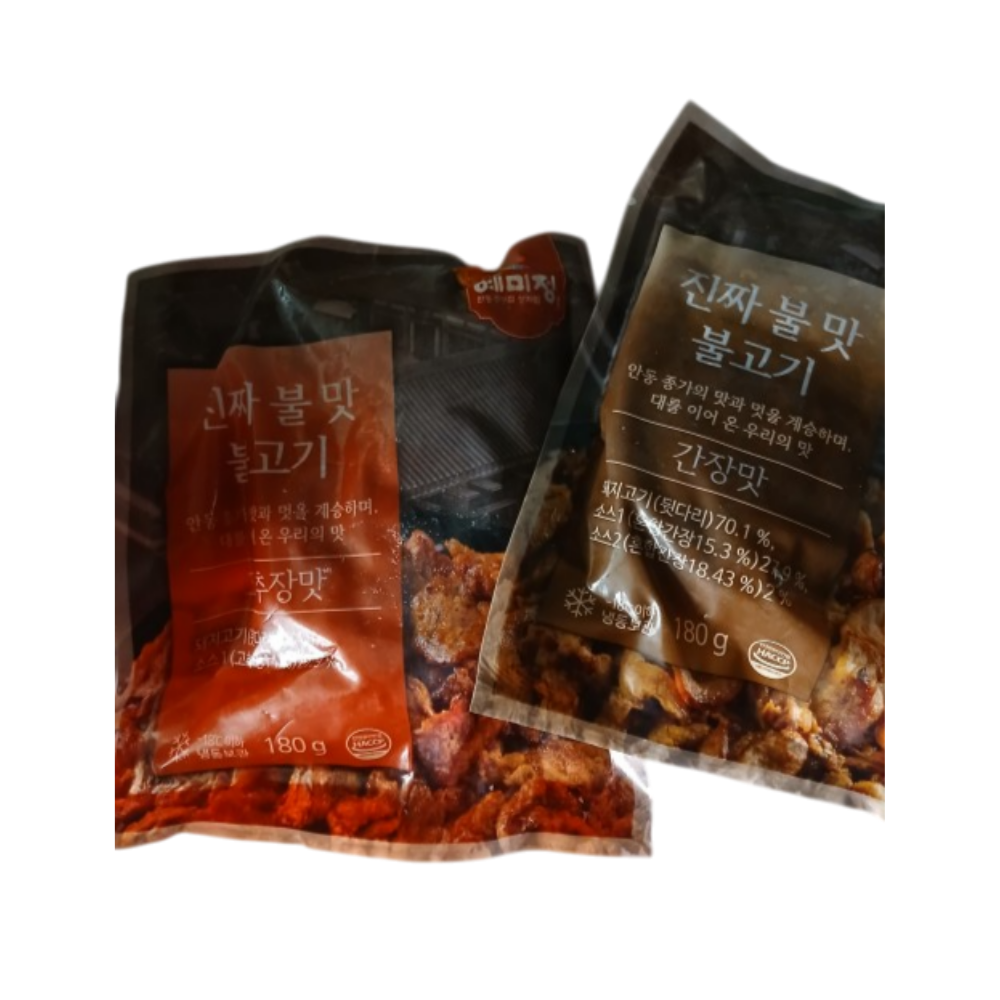 예미정 진짜 불맛불고기 180g X 12개(간장맛6 + 고추장맛6)