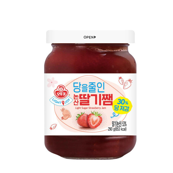 오뚜기 오뚜기 당을줄인 논산 딸기쨈 290g /저당 쨈