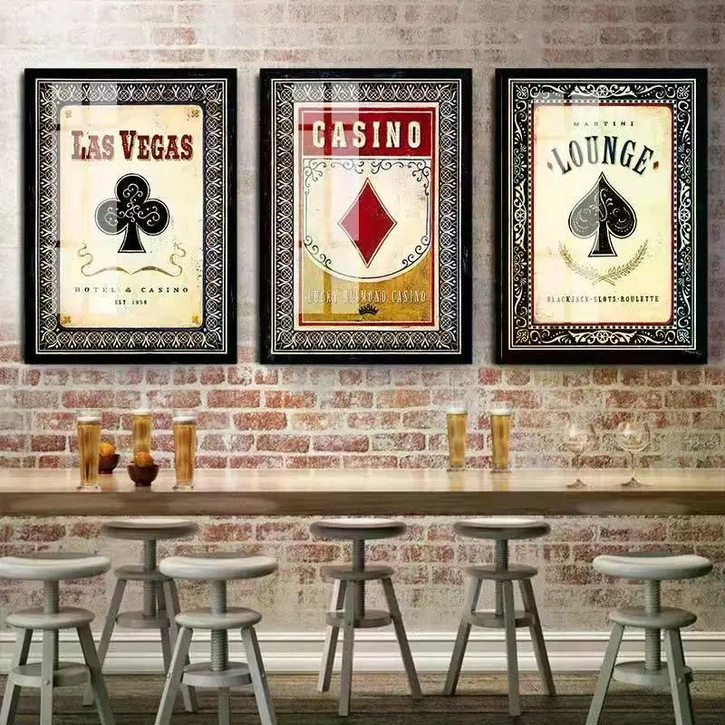 포커 그림 포스터 캔버스 팝아트 액자 홈데코 레트로 클래식 빈티지 유니크 감성 카지노 올드