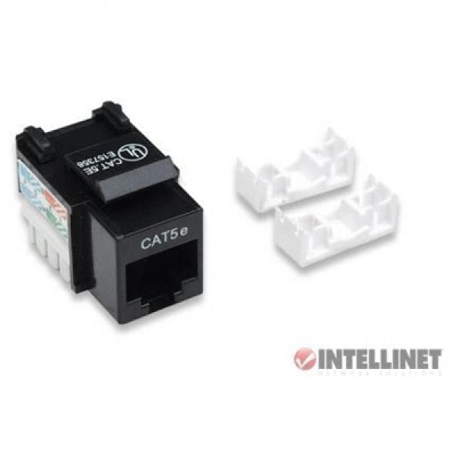 Intellinet 키스톤잭 Cat5e black 네트워크기기 lan공구 공유기 허브 서버렉