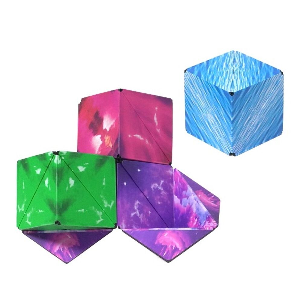 아트 우주큐브 4pcs 세트( 파이어 레드+오로라 그린+판타지 퍼플+웨이브 )/맞추기/큐브/변신/어린이/퍼즐