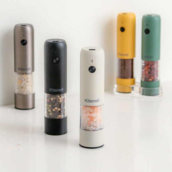 [오늘출발] 키텐실 충전식 전동 소금 후추 그라인더 USB-C타입 충전/ 완충시 약 6개월 사용가능