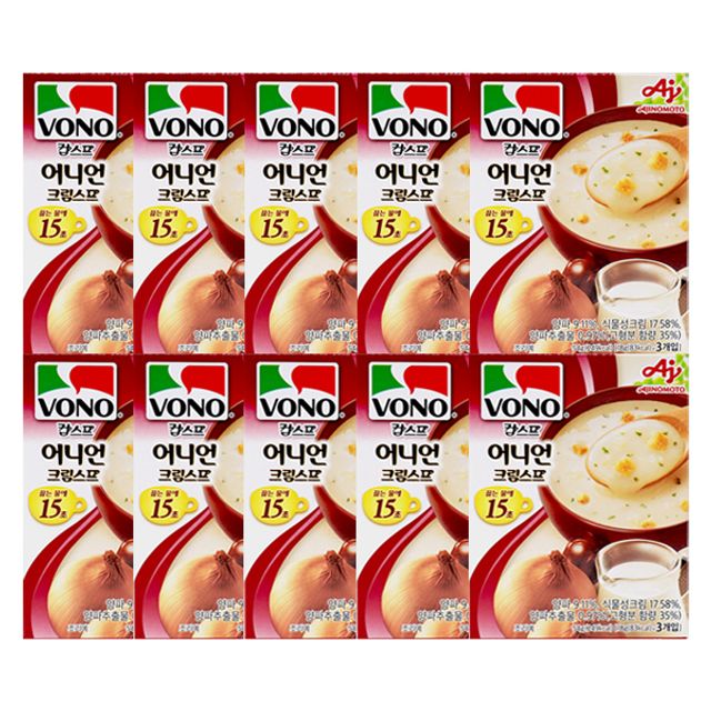 [아지노모도]보노 보노스프 어니언 크림스프 54g(18g 3P) x 10개