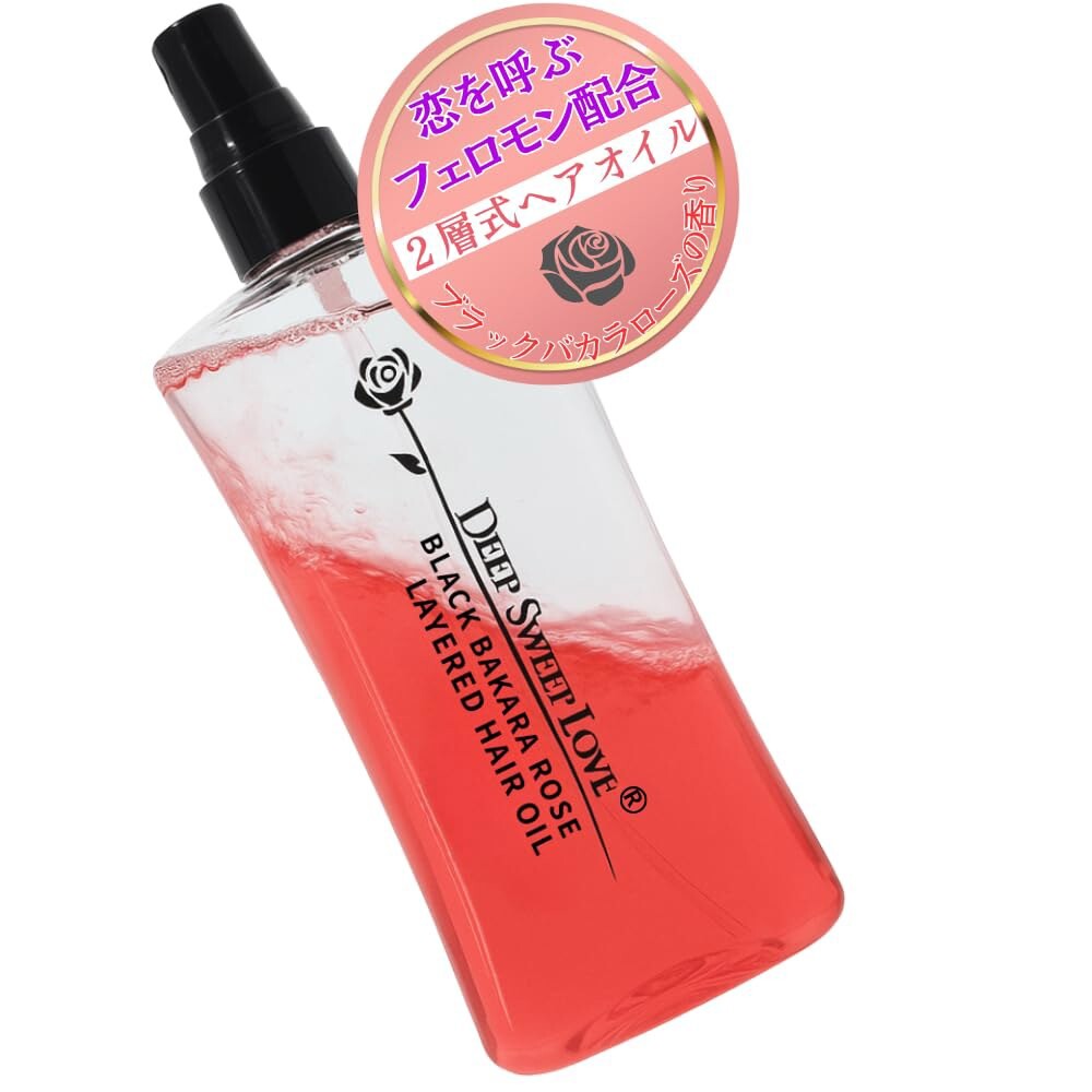 딥 스위트 러브 레이어드 헤어 오일 2겹 3.7온스(95ml) 린스 프리 트리트먼트 블랙 바카라 로즈 향 향수