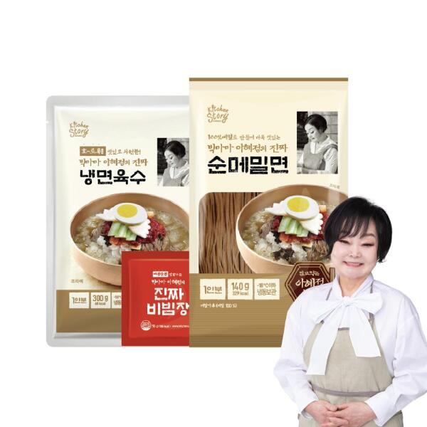 키친스토리 키친스토리 빅마마 이혜정의 진짜 순메밀면 16인분(순메밀면 140g x16팩 + 냉면육