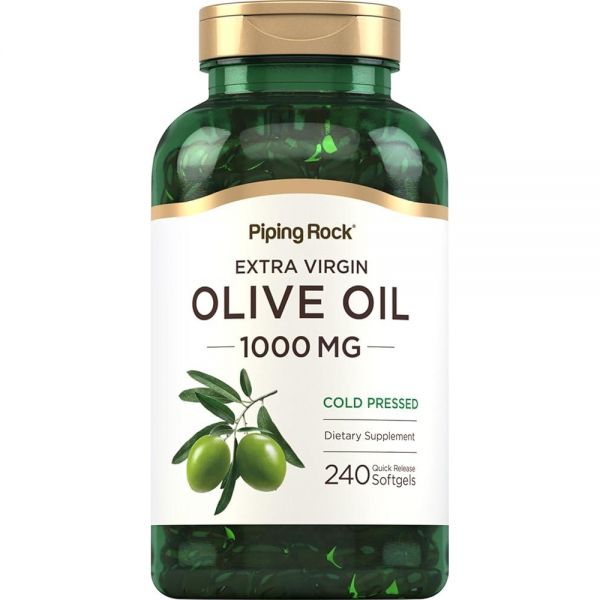[해외] Piping Rock 올리브 오일 소프트젤 캡슐 | 1000mg | 240개 | 엑스트라 버진 콜드 프레스 보충제 | 글루텐