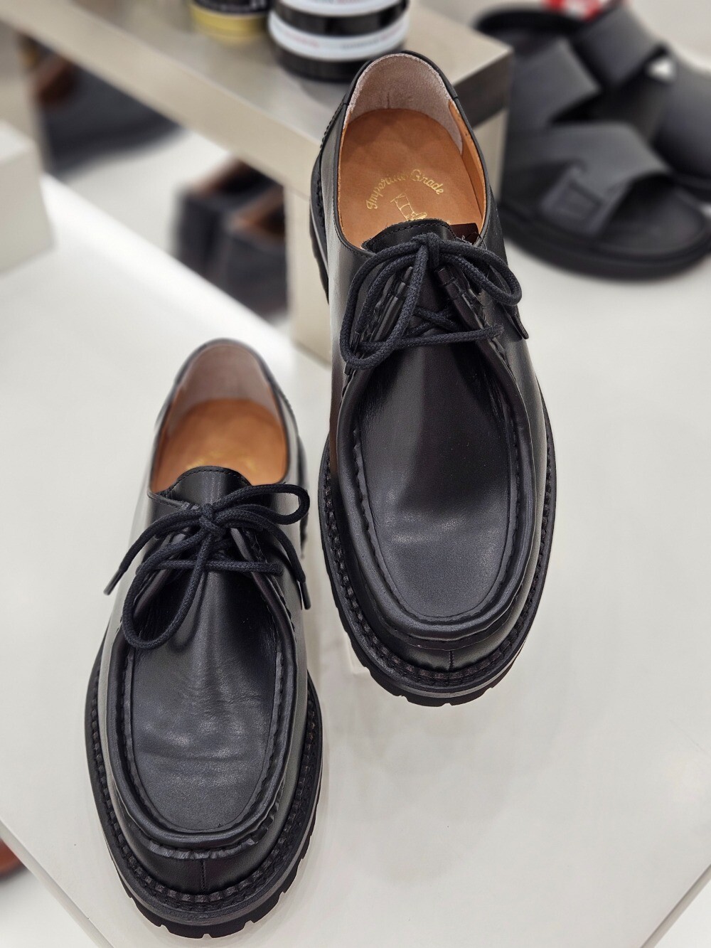 스타필드수원 금강헤리티지 리갈201 티롤리안 4CM굽 U팁 더비슈즈 브라운 REGOXG5029F1C