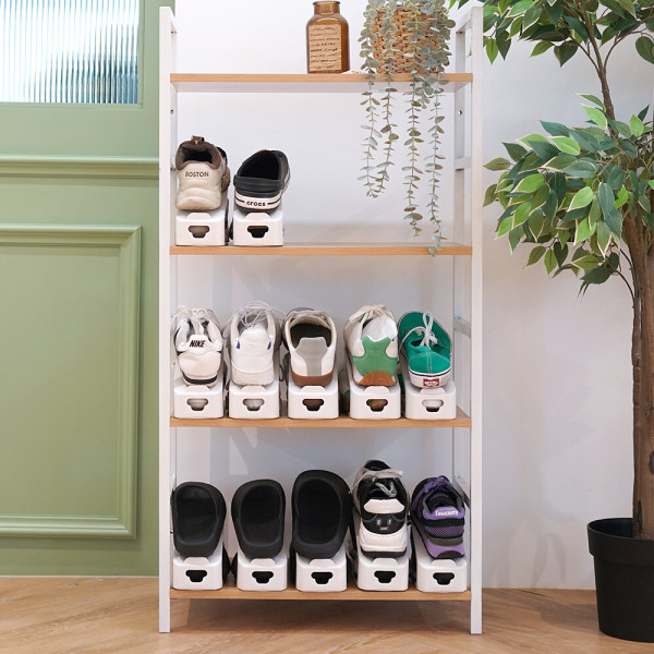 [유원피에스][오늘출발] 보노하우스 슈스케 화이트 심플 슈즈렉 20개 신발 정리대 슈즈 랙 현관 신발장 수납 정리 홀더 운동화 구두 보관함