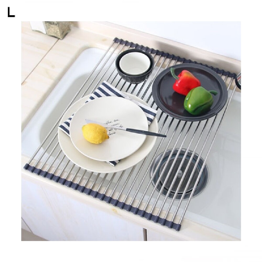 싱크롤리24롤/미니/식기/건조대/물빠짐/밧드야식기/올스텐/스텐/주방식/기건/조대/싱크대/선반/실리콘