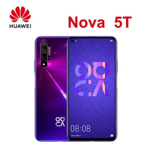HUAWEI-Nova 5T 스마트폰 안드로이드 6.26인치 256GB ROM Google Play 스토어 휴대폰 48MP 4G 네트