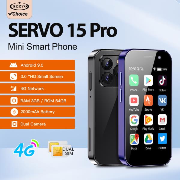 SERVO 15PRO 4G 미니 스마트폰 안드로이드 9.0 시스템 듀얼심 대기 3GB+64GB 플레이 스토어 얼굴인식 소형