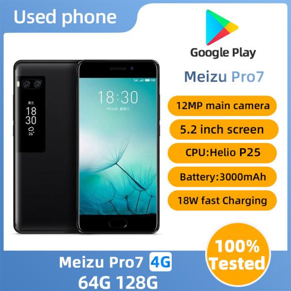 Meizu Pro7 4G 안드로이드 글로벌 버전 128GB 5.2인치 1920x1080 화면 해상도 3000mAh 배터리 중고 휴대폰