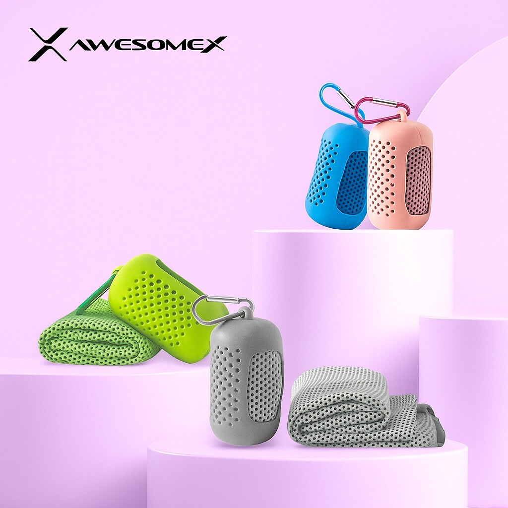 어썸엑스여행용 땅콩 포켓 아이스 쿨링 스포츠타올