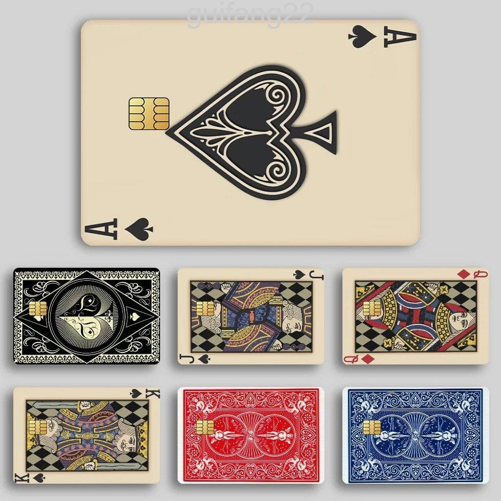 포커 카드스티커 신용카드 체크카드 교통카드 케이스 카드 스페이드 하트 A K 에이스