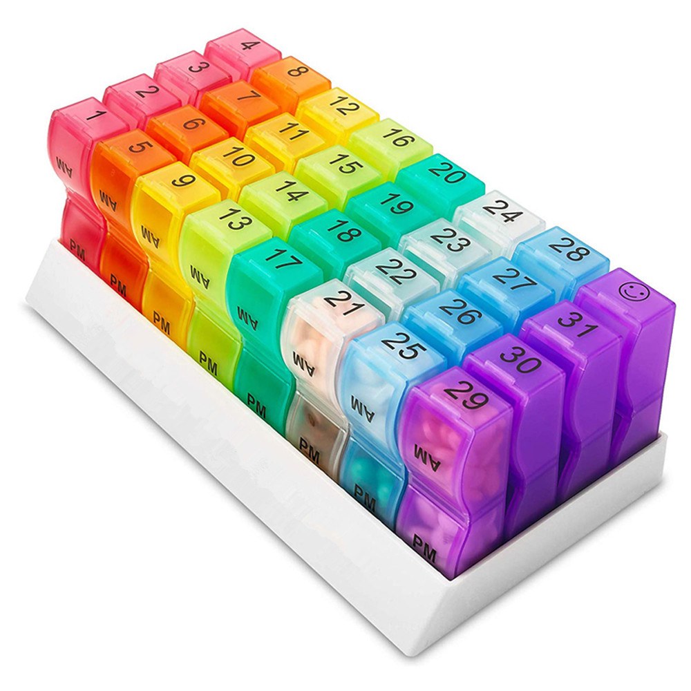 [오늘출발] 한달 휴대용 약통 케이스 분류 20 5x10 3x7cm 알약통 거울