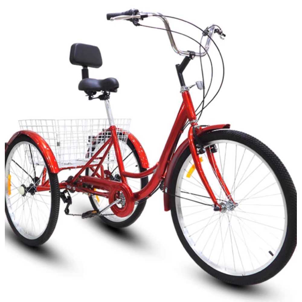 [오늘출발] 성인 삼륜자전거 세발 페달 바이크 짐자전거 어르신 인력거 (당일100%출고/무료에어포장)