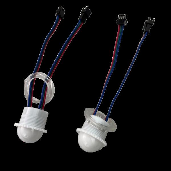 26mm DC12V UCS2904-RGBW(3000K) IC 주소 지정 가능 풀 컬러 놀이 공원 LED 픽셀 0.9W(3 RGBW IP67 밀키 커