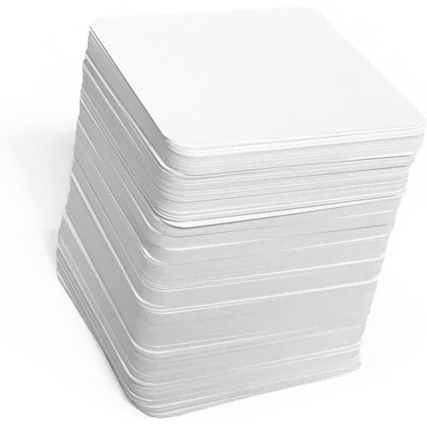 포커카드 빈 사각형 플레이 카드 2.75인치 정사각형 및 무광 마감 200장 플래시 보드게임 학습 가이드 노트