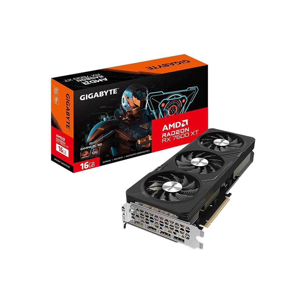 [오늘출발] 기가바이트 라데온 RX 7600 XT 게이밍 OC 16G 그래픽 카드 3배 윈드포스 팬 16GB 128비트 GDDR6 GV-R76XT