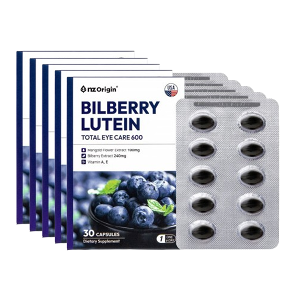 [오늘출발]약국 루테인 홈쇼핑 빌베리 마리골드꽃 추출물 미국 루테인 청소년 성인 30캡슐 5통