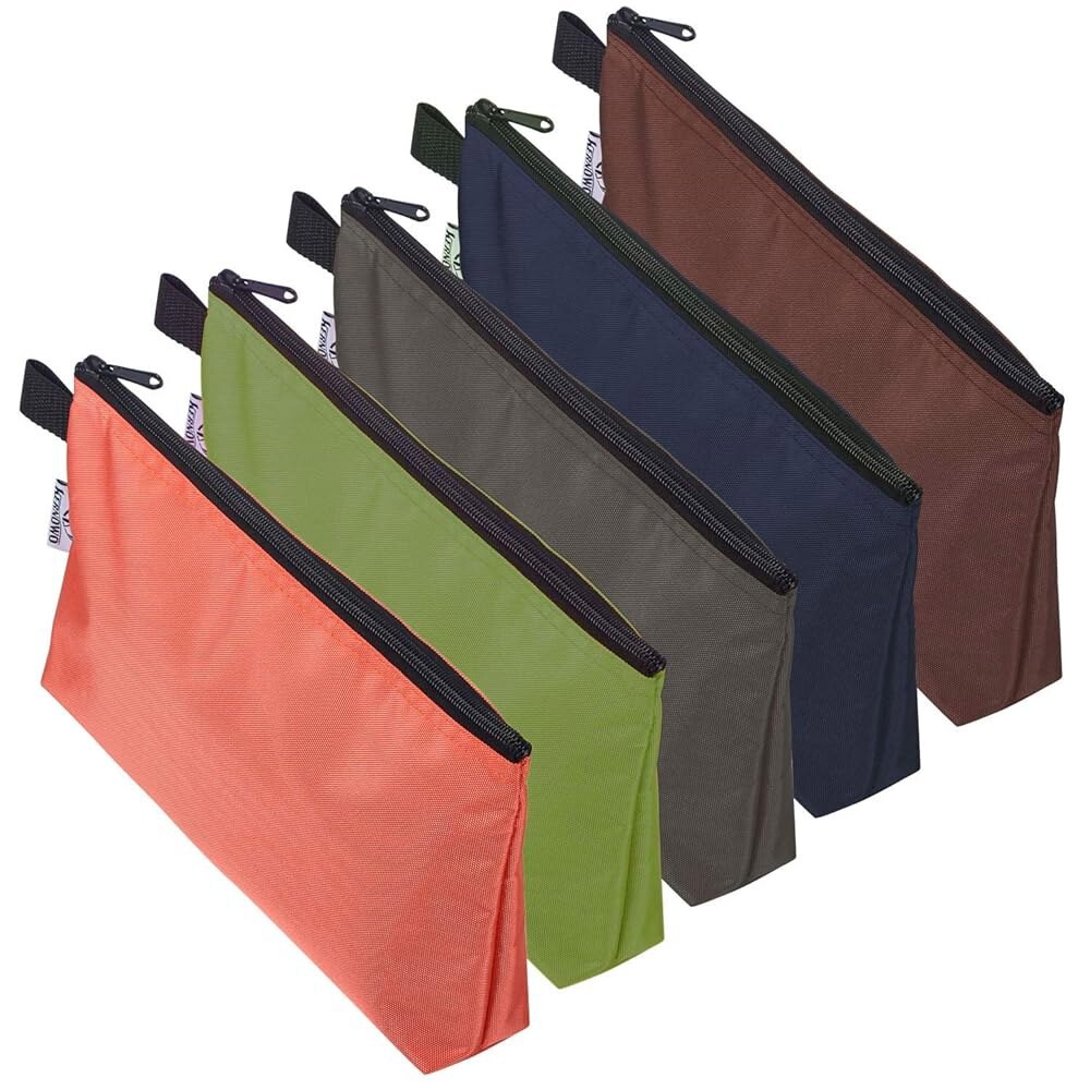 [오늘출발] KERNOWO 5개 공구 파우치 지퍼백 소형 유틸리티 가방 12 5 X 7 2 인치 은행 입금 신뢰할 수 있는 부드러운