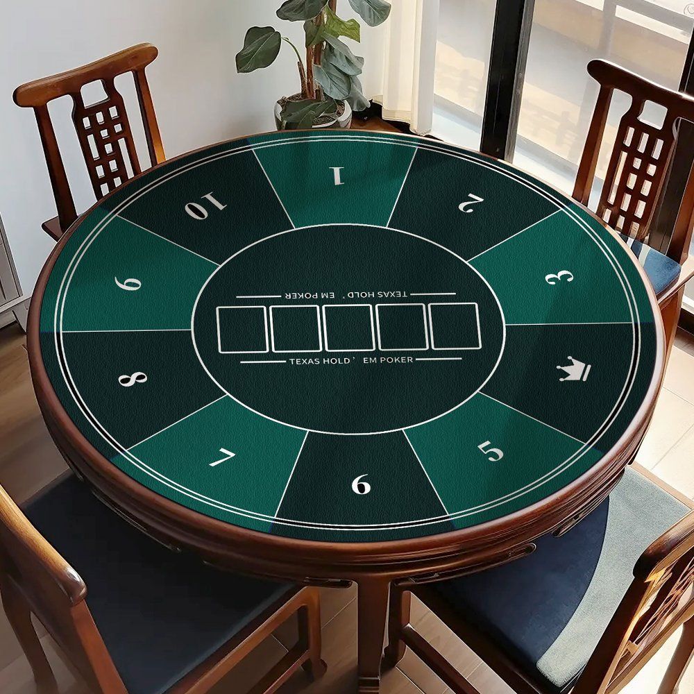 원형 포커 매트 천 카지노 깔판 홀덤 카드게임 전용 패드 테이블 BFL0499 바카라 이중 파란색 직경 100
