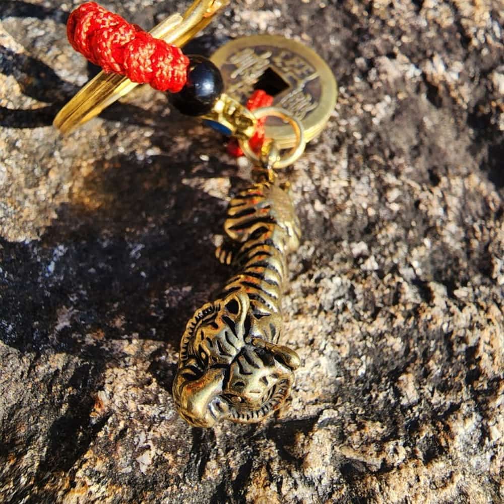 호랑이 행운 동물 차 열쇠 고리 참 가방 홀더 펜던트 꾸미기 열쇠고리 체인 악세사리 키링 장식 팬던트