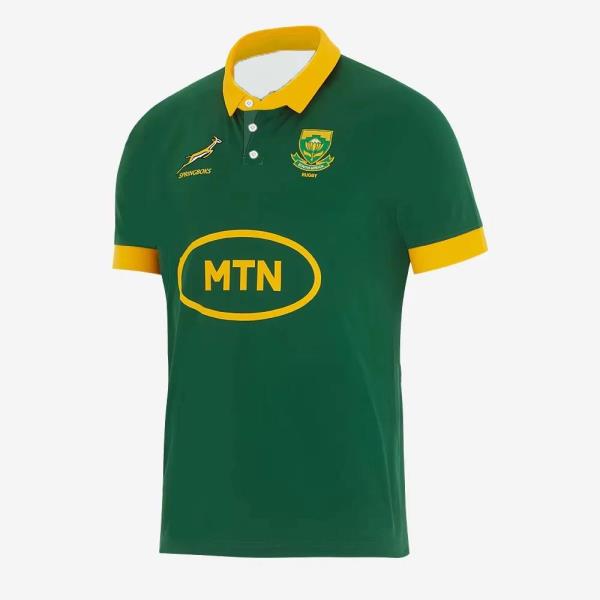 축구축구유니폼 남녀공용 남아프리카 스프링복 저지 트레이닝 어웨이 저지 3D 프린트 티셔츠 럭비 키트
