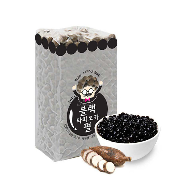 [오늘출발] 네이쳐티 블랙 타피오카펄 1kg 대만 타로밀크티 버블티 식감 카페 인기메뉴 그대로 블랙 타피오카펄 1kg 대용량 특가