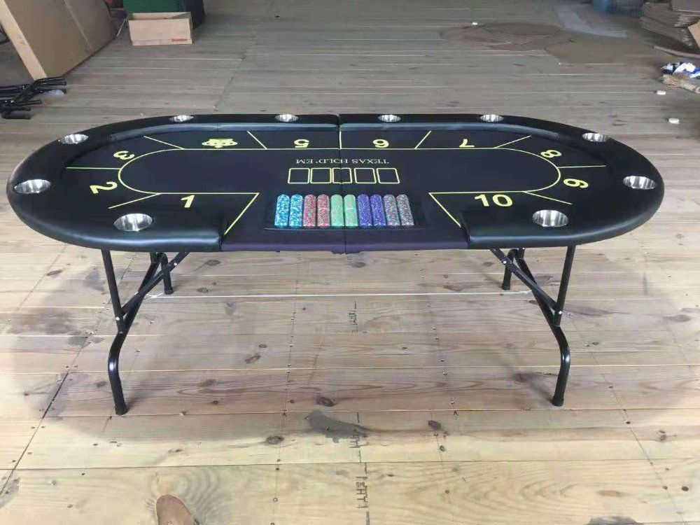 대형 포커테이블 보드게임 토너먼트 바둑판 칩 블랙 대회용 카드룸 카지노 파검 213x106cm
