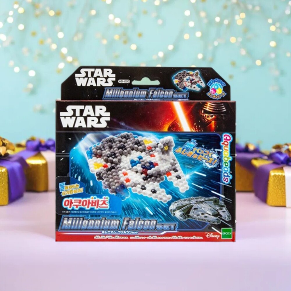 [오늘출발] 아쿠아비즈 스타워즈 밀레니엄 팔콘세트 폴리곤 비즈 블럭 우주선 피규어 조립 구슬놀이 키트