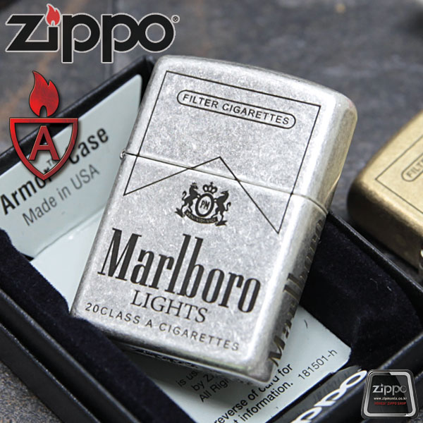 [오늘출발] 정품 지포라이터/커스텀 말보로라이트-아머케이스/사은품증정 zippo