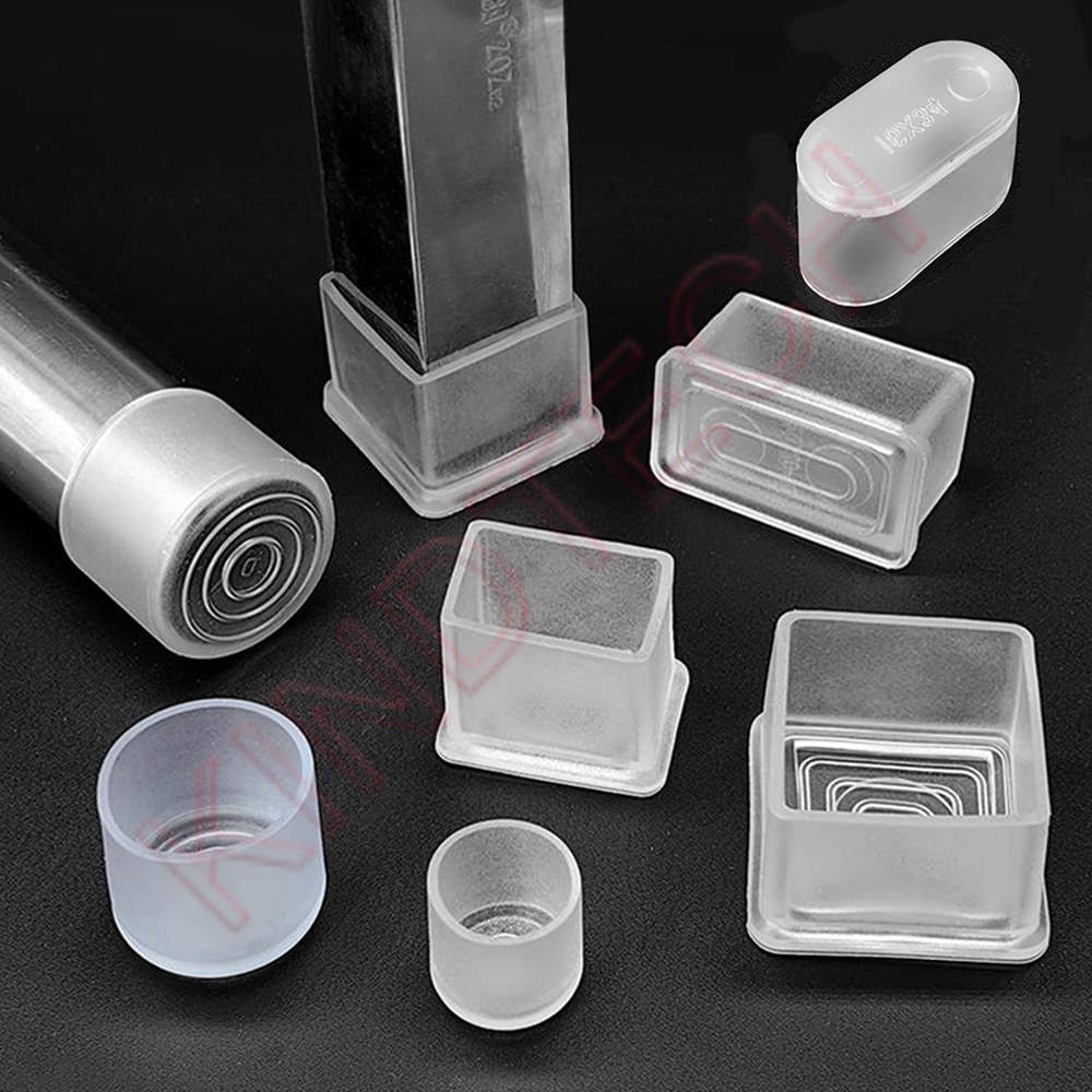 [오늘출발]투명 소프트 PVC 플라스틱 끼우는 의자 가구 다리 미끄럼 소음 방지 커버 파이프 엔드 캡 바닥 발캡 직사각