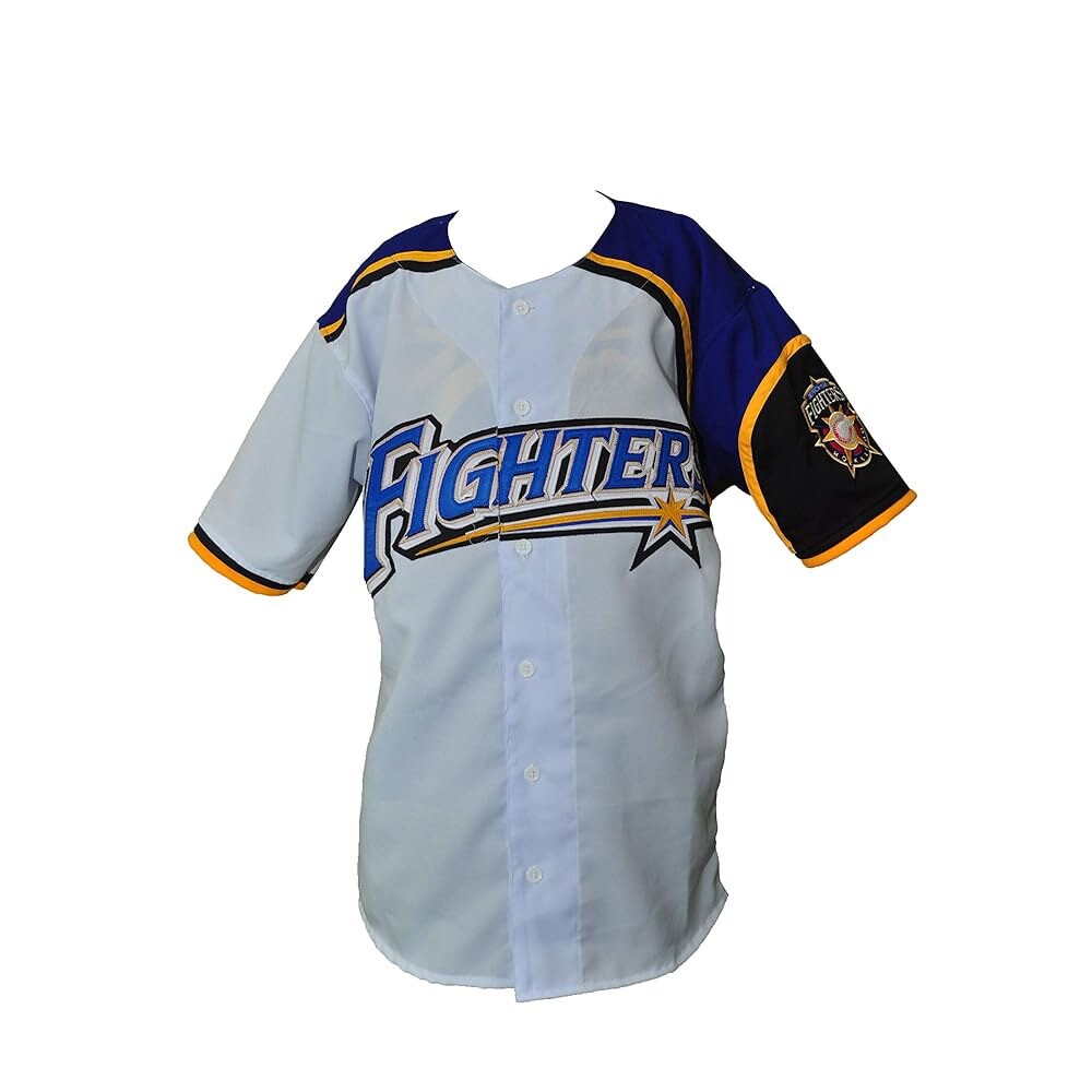 [오늘출발] 오타니 쇼헤이 11 홋카이도 니혼햄 파이터스 버튼다운 화이트 야구 유니폼 패치 참신함 아이템