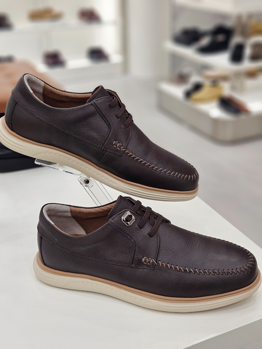 금강제화 스타필드수원 금강헤리티지 랜드로바 밴딩끈 남성 더비슈즈 브라운 LANOXH4612MF3C