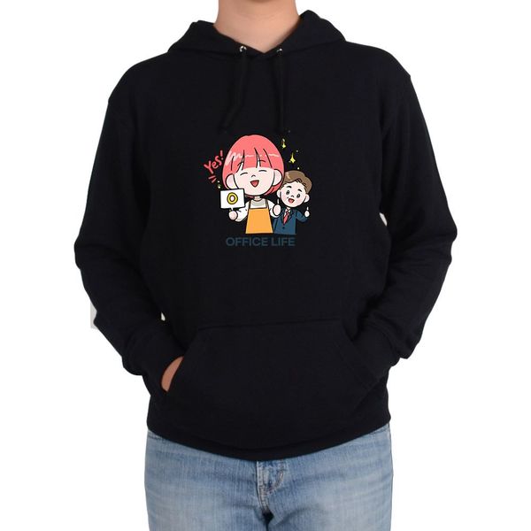 후드티 직장생활 라떼는말야 점심메뉴 직장상사 그림