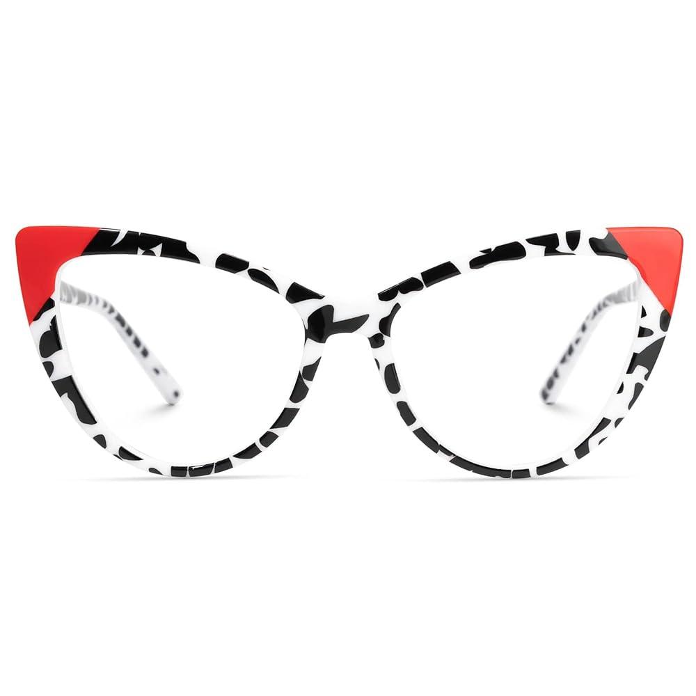 Zeelool 여성용 패션 캣아이 프레임 처방전 필요 없는 투명 렌즈 Chelsy ZJGT154975 Zjgt154975-04 투톤 1