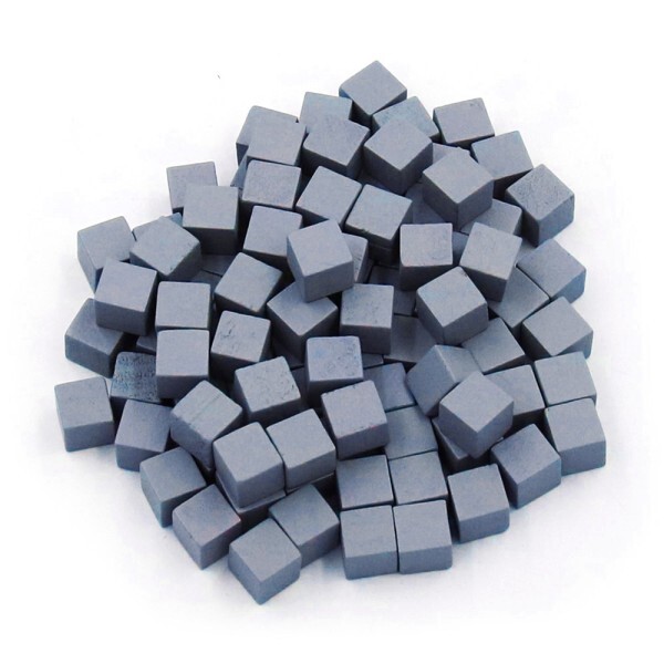 [오늘출발]목재 큐브 회색 블록 빈 주사위 DIY 토큰  10mm 사각형 코너 컬러 보드 게임 조기 교육 팩 당 개