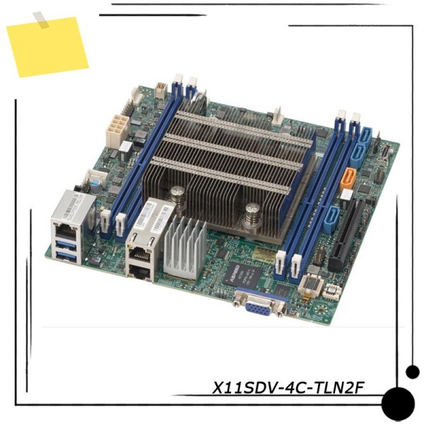 [오늘출발] Supermicro Integrated D-2123IT 쿼드 코어 NAS 서버 마더보드용 Itx 듀얼 10 기가비트 포트 X11SDV-4C-TLN