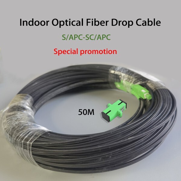 [오늘출발]특별 프로모션 실내 FTTH SC/APC-SC/APC 드롭 광섬유 케이블 SM 광섬유 패치 코드 케이블 광섬유 커넥터 50