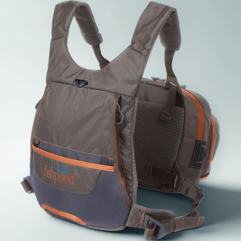 피쉬폰드 크로스커런트 체스트 팩 백 플라이 낚시 가방 무게분산 그물슬롯 액세서리 부착