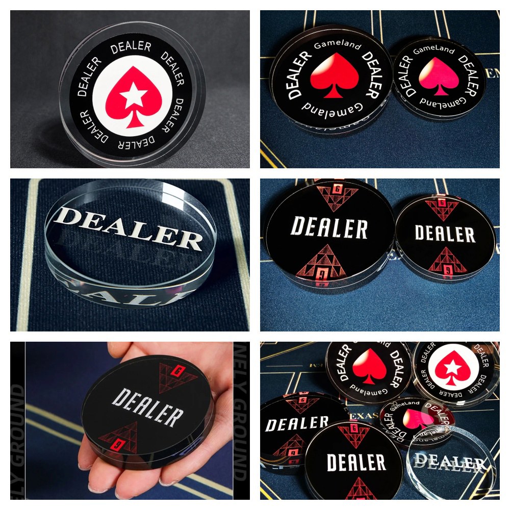 [오늘출발] 홀덤칩 게임칩 카지노칩 포커칩 게임 용품 텍사스 홀덤 크리스탈 딜러 버튼 비트 카드