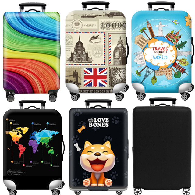 [오늘출발] 스판 캐리어 커버 24인치 28인치 케이스 보호 덮개 생활 방수 랩핑 항공 여행용 기내용