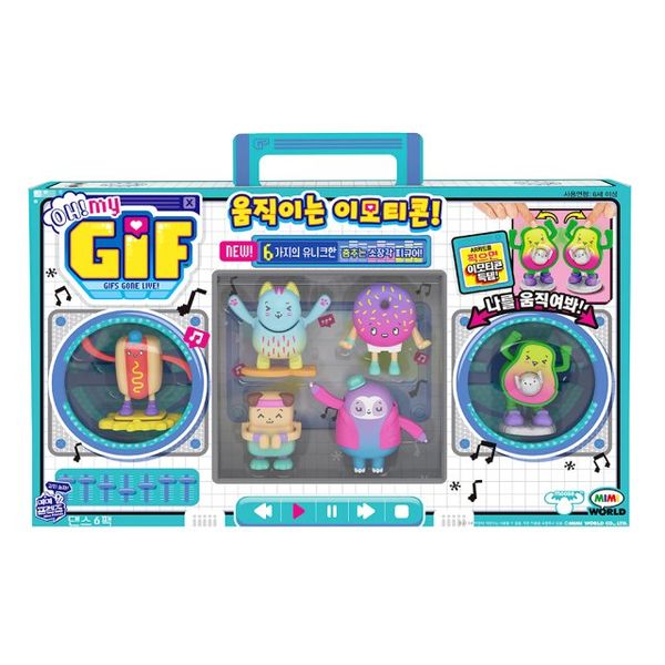 보리보리/동아완구 미미월드 움직이는 이모티콘 OH MY GIF 댄스 6팩