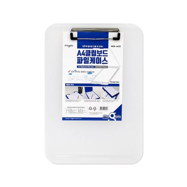 마그피아 마그피아 A4 클립보드 화일케이스 투명 MCB-A4(T) / 240x340x25mm (nx850)