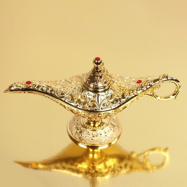 [크리에이티브크루]갓샵 알라딘 지니 요술램프 황금 골드 엔틱 인테리어 소품