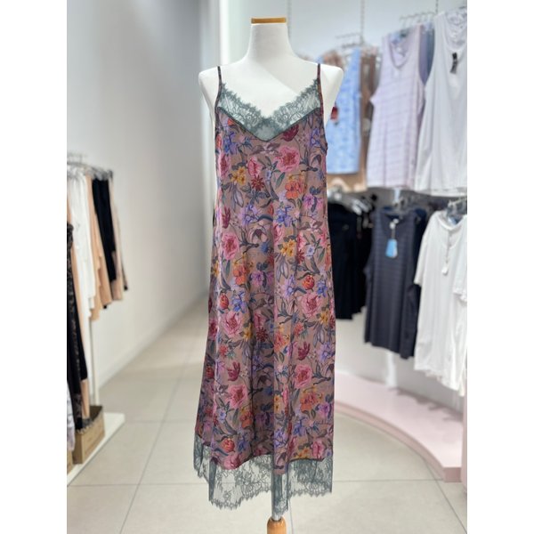 (비너스)(여주점)비너스 시스루레이스 플라워나염 풀슬립 VFS5017 DB