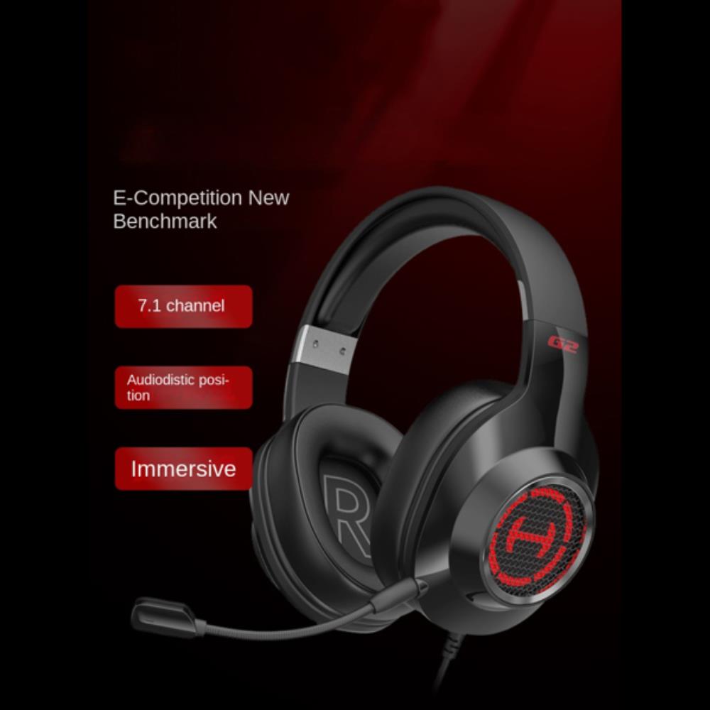 [오늘출발] HECATE Rambler 유선 헤드셋 게임 전용 데스크탑 치킨 먹는 USB 포트 마이크 포함 G2